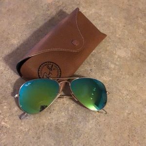 Authentic Ray Ban mirror aviators